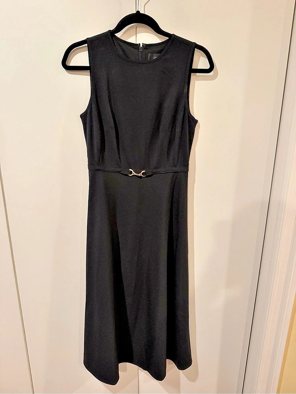 J.Crew A-line midi dress in Italian stretch wool Black Size 2